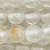 1 Strang (~38,5cm) echter weißer Topas Steinperlen, rund ~4mm