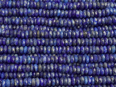 geschliffene Lapis Steinperlen Rondellen 3x1mm B2B Großhande