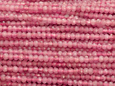geschliffene rosa pink Turmalin Steinperlen Rondellen 3x2mm 