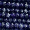 1 Strang (~39cm) echter Sodalith Steinperlen, facettierte Rondellen ~3x2mm