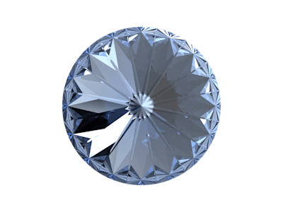 Swarovski Rivoli 12mm Farbe Light Sapphire