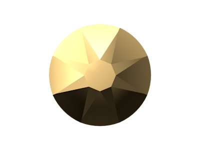 Swarovski Flatback 2088 Größe SS20 Farbe Crystal Aurum