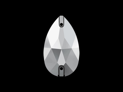 Swarovski Aufnähstein Tropfen 3230