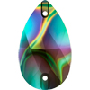 Swarovski Aufnähstein 3230 Tropfen 18x10,5mm Crystal Rainbow Dark F
