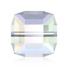 4 Stk. Swarovski Würfel Perlen 5601 10mm, Crystal ABB