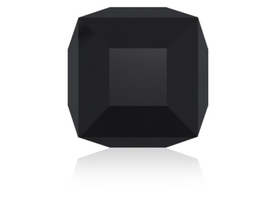 4mm Swarovski Würfel Perlen Jet, Schwarz