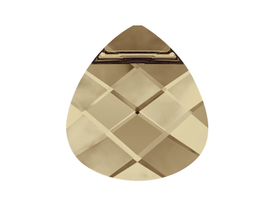 Swarovski Flat Briolette Anhänger 6012 - Crystal Golden Shadow