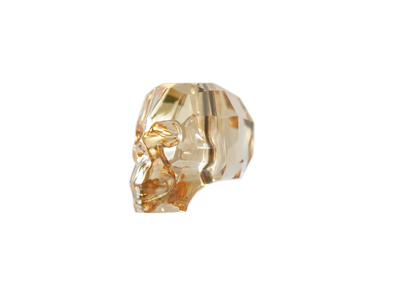 Swarovski Skull Bead 13mm Crystal Golden Shadow