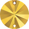 Swarovski Aufnähstein 3200 14mm Crystal Metallic Sunshine F