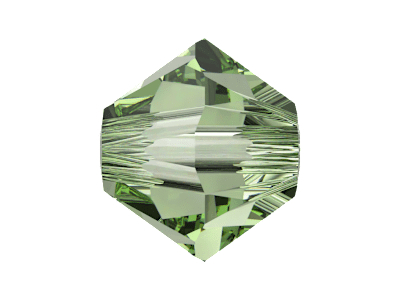 Swarovski Doppelkegel Perlen 5328 4mm Recreated Peridot