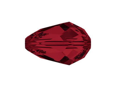 rote Swarovski Tropfen Perle 5500 9x6mm Farbe Siam