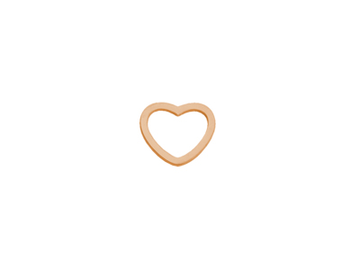 rose goldene Herzanhänger 12mm als Basis für Brick-Stitch Pe
