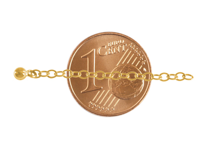 Regulationskettchen für Schmuck aus echtem Silber echt vergoldet, Bild 2