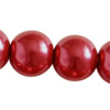 1 Strang (~82cm) Glaswachsperlen 8mm, Crimsonrot