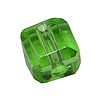 1 Strang facettierte Würfel Perlen 4mm Peridot