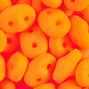 1 Dose (~200 Stk.) Super-Duo Zweilochperlen 2,5x5mm Neonorange