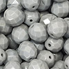 100g. Glasschliffperlen 10mm Grau/opak