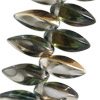 1 Strang (30 Stk) Czech Twist Beads 6x12mm mit Metallicbeschichtung