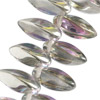 1 Strang (30 Stk) Czech Twist Beads 6x12mm mit Metallicbeschichtung