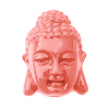 Buddha Kopf aus Kunstharz, ~15x11mm - pfirsichrosa