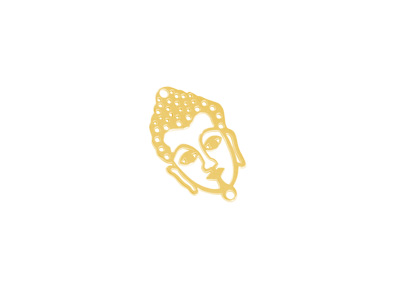 goldener Buddha Anhänger Link Verbinder