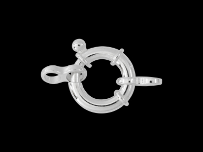 14mm Federring Schmuckschließe aus echtem 925 Silber