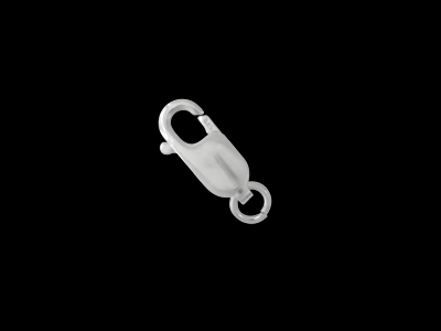 12mm Flachkarabinerschließe aus echt Silber für Ketten und A