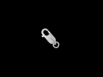 winzige 8mm Flachkarabinerschließe aus echt Silber für Kette