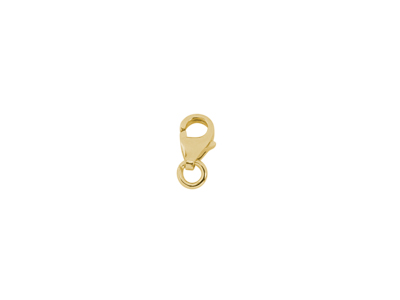 kleine, golden Karabinerschließe aus 925 Silber für Halskett