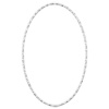 Basiselement Oval facettiert, 34x22mm/0,8mm 925 Silber