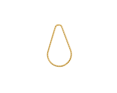goldener Tropfen 30x20mm als Basis für Brick Stitch Perlenoh