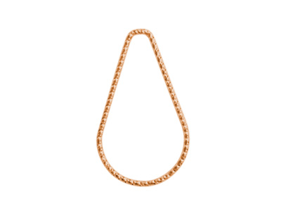 rosegoldener Tropfen 30x20mm als Basis für Brick Stitch Perl