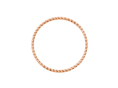 rose goldener 20mm Metallring als Basis für Brick Stitch Ohr