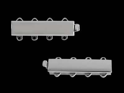 echt Silberne, hochwertige, Schmuckschliesse fr vier Strnge Reihen