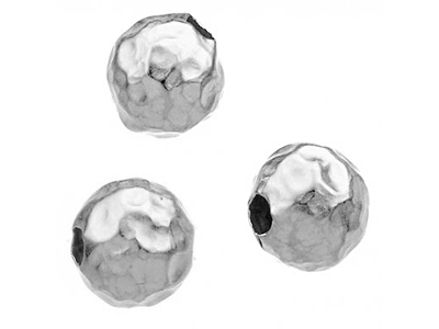 6mm unregelmäßige gehämmerte echt Silber Zwischenteile Space