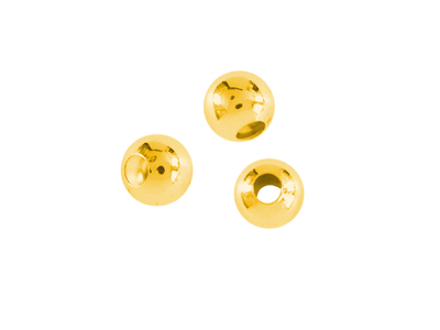runde goldene echt Silber Perlen 4mm Großhandel B2B