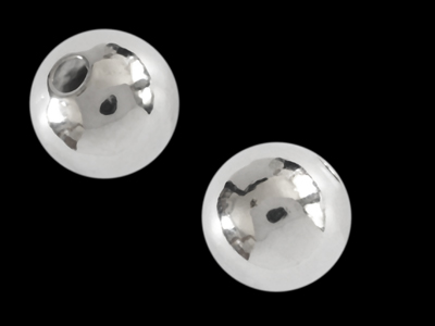 runde 925 echt Silber, Sterling Silber Perlen 10mm, Bild 1