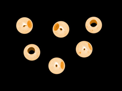 runde rose goldene echt Silber Zwischenteile Perlen 3mm Groß