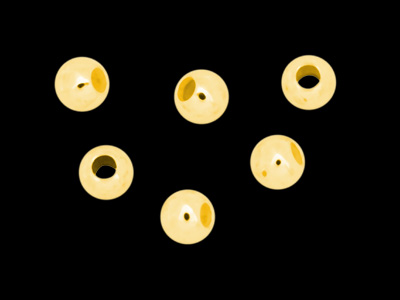 runde goldene echt Silber Zwischenteile Perlen 3mm Großhande