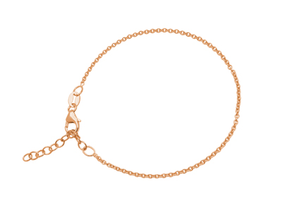 zartes Damen Armkettchen aus echtem Silber, echt rose vergol