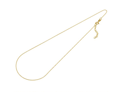goldenes, zartes Damen Halskettchen aus echtem 925 Silber, e