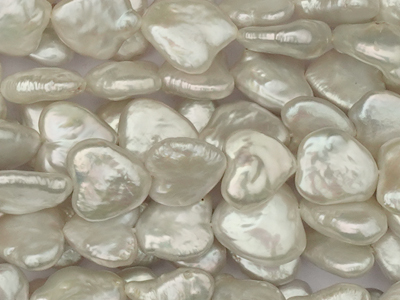 herzförmige Zuchtperlen Kulturperlen ca. 12mm zum Schmuckmac