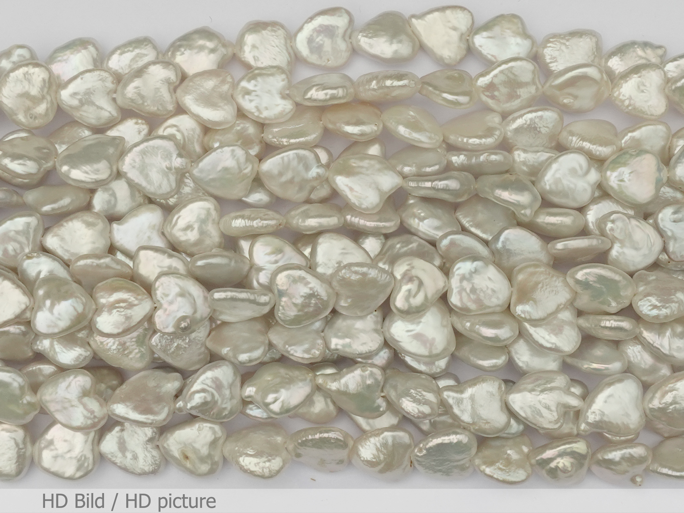 herzförmige Zuchtperlen Kulturperlen ca. 12mm zum Schmuckmac