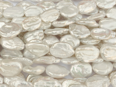 flache unregelmäßige Zuchtperlen Kulturperlen ca. 13x18mm zu