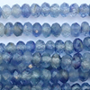 1 Strang (~39cm) echter Kyanit Perlen, Rondellen facettiert ~2,5x3,8mm