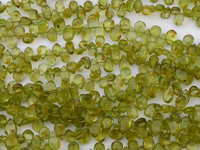 echte Olivin Peridot Steinperlen blätterförmig Blatt