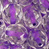 1 Pkg. (50 Gramm) facettierte Glasperlen 8mm Kristall mit Lilaeinzug