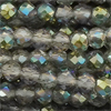 1 Strang (~190 Stk) facettierte Perlen, rund ~2mm