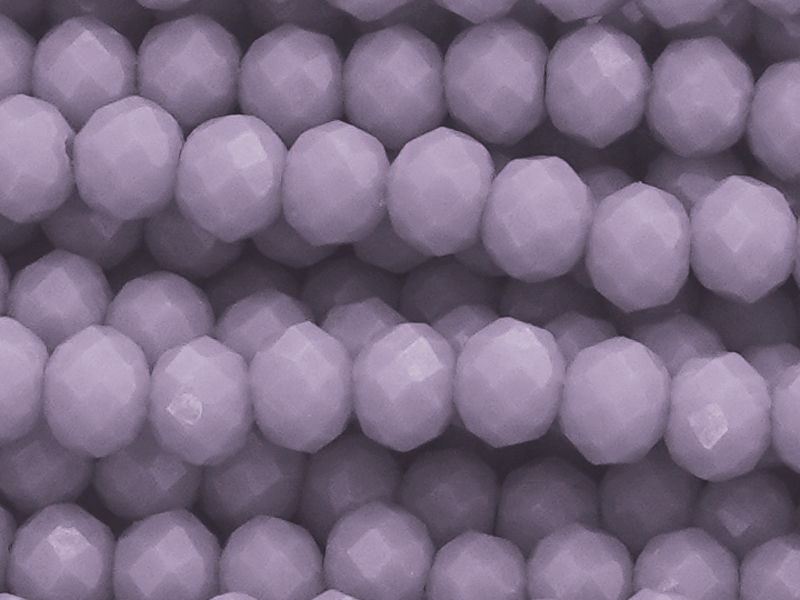 facettierte, geschliffene Glasperlen 2x3mm - Nahaufnahme