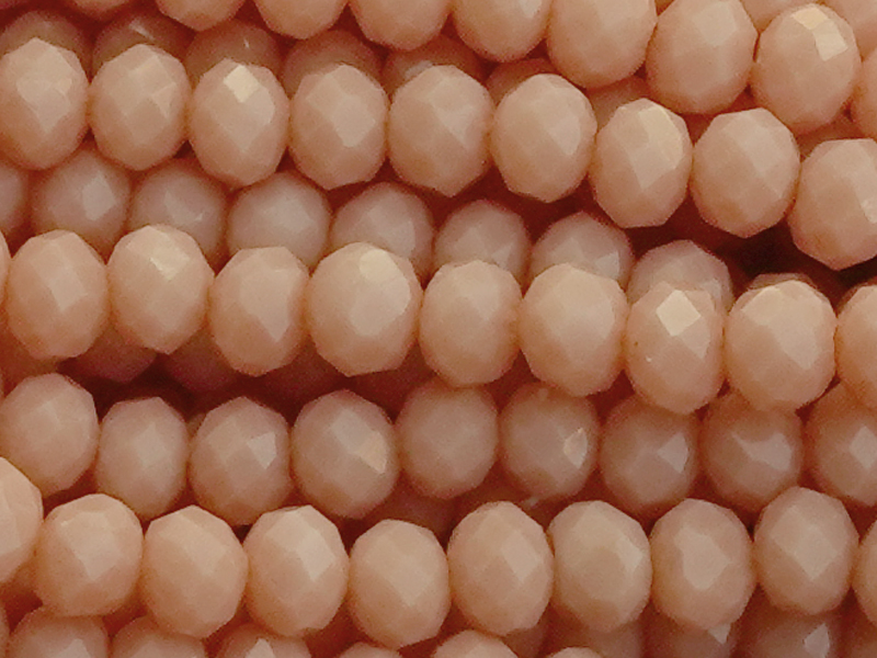 rosa, facettierte, geschliffene Glasperlen 2x3mm - Nahaufnah